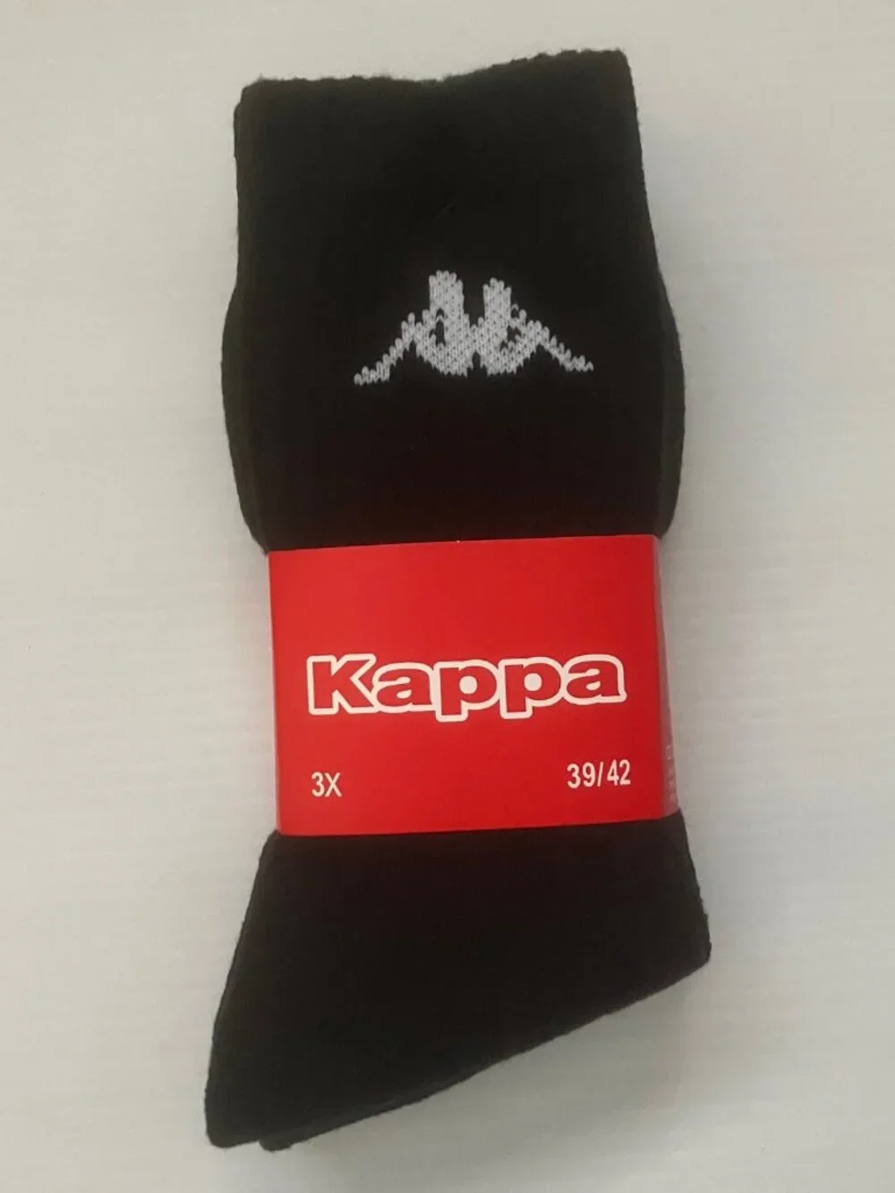 Kappa Black Crew Socks - Men's Medium - 3 Pack - NWT